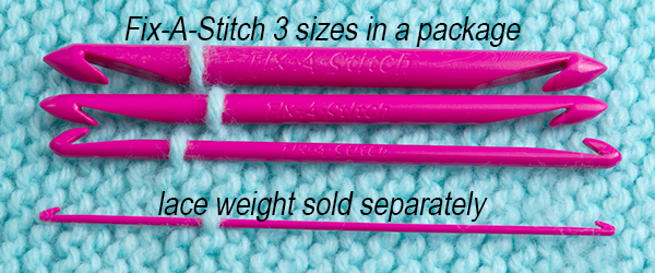 Fix-a-Stitch is available in 4 sizes - there's one sure to fit your project!